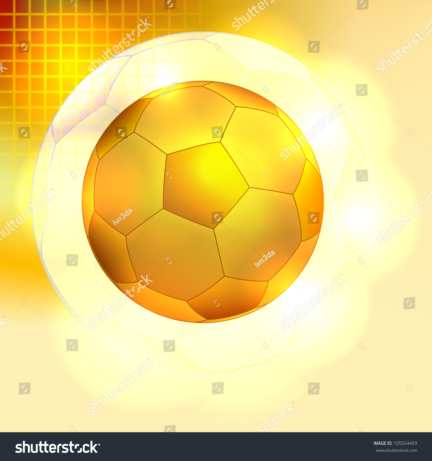 Golden Soccer Ball Background Stock Vector (Royalty Free) 105554459