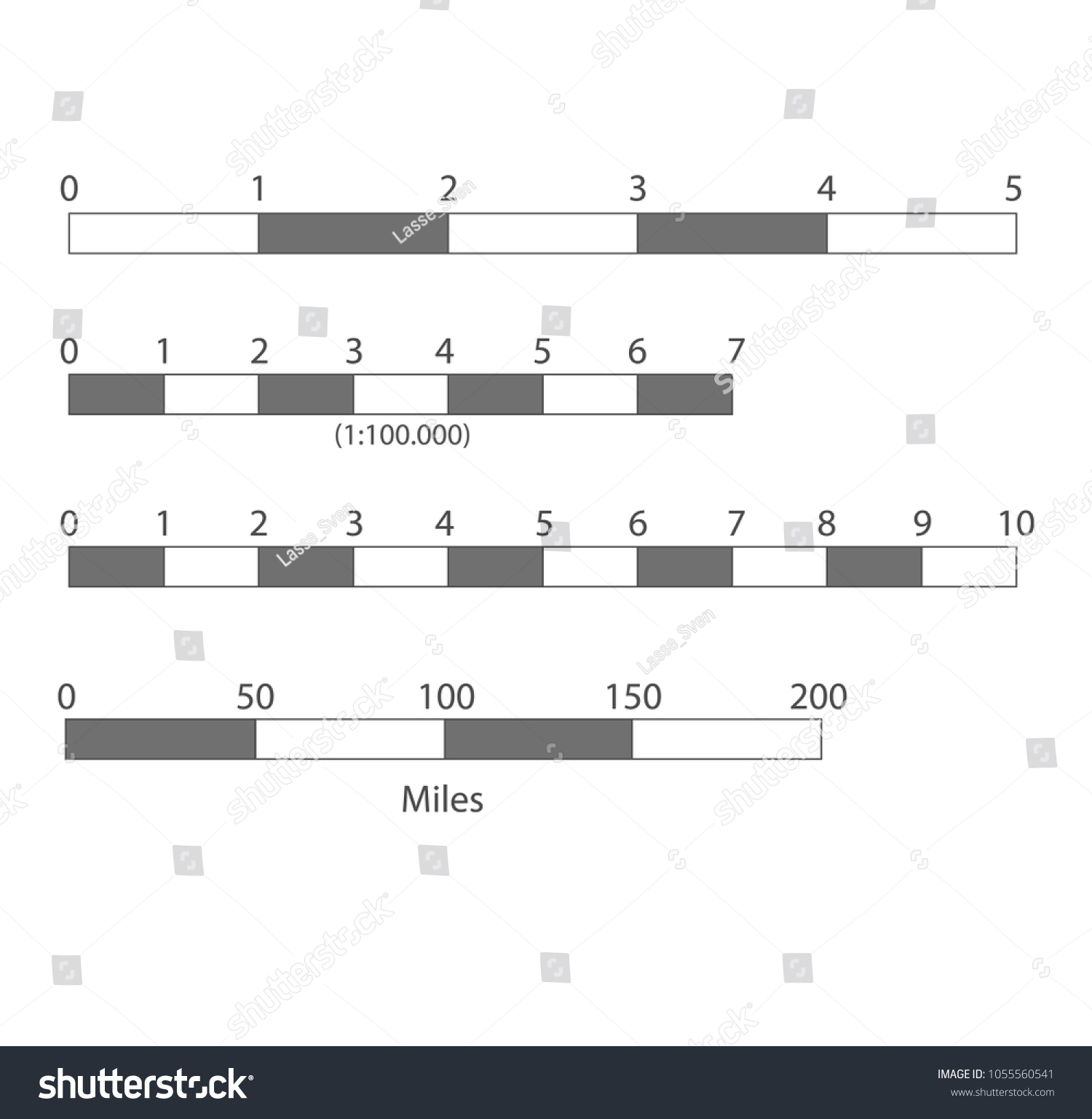 Map Scales Vector Illustration Stock Vector (Royalty Free) 1055560541 ...