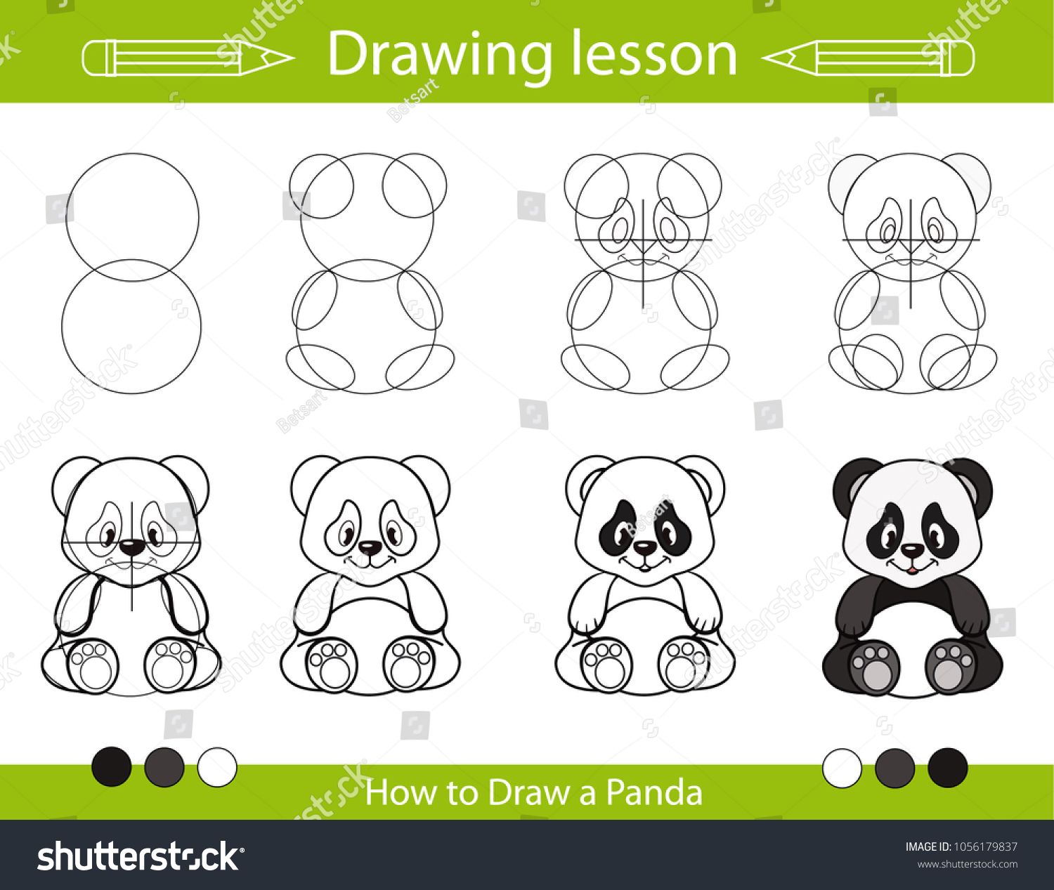 Панда рисунок для детей 1 класс