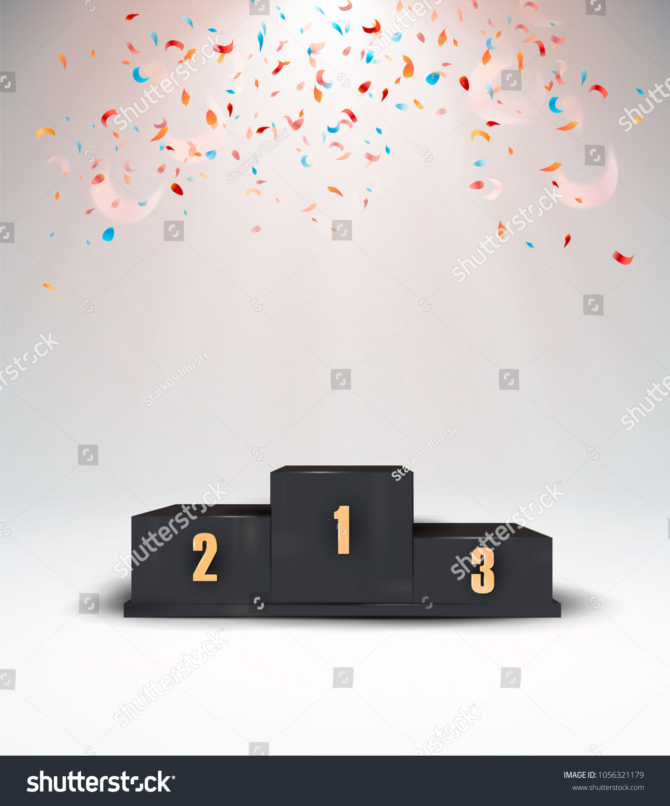 Golden Winners Podium Vector Illustration Eps Stock Vector (Royalty ...