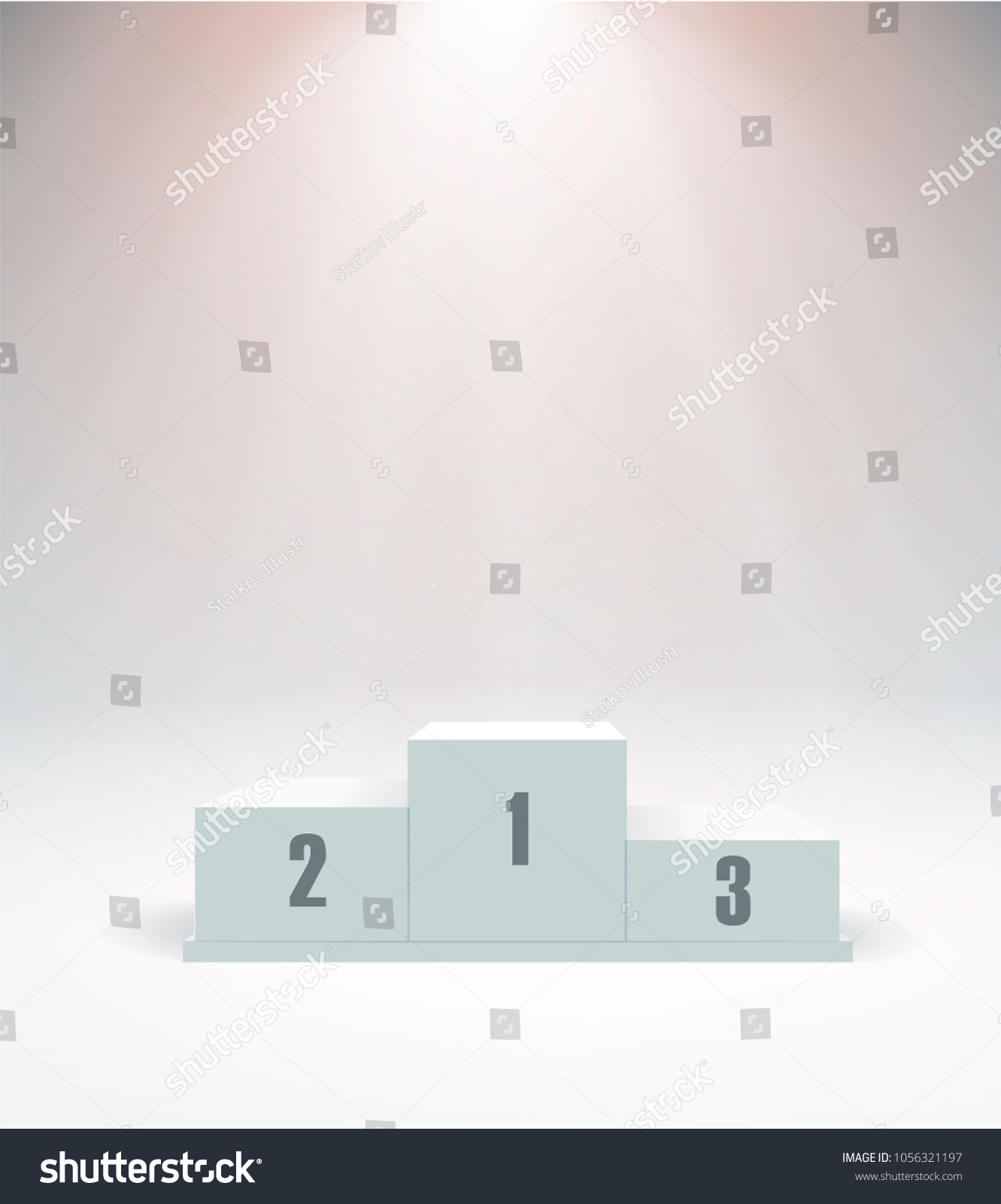 White Winners Podium Pedestal Spotlight Vector Stock Vector (Royalty ...