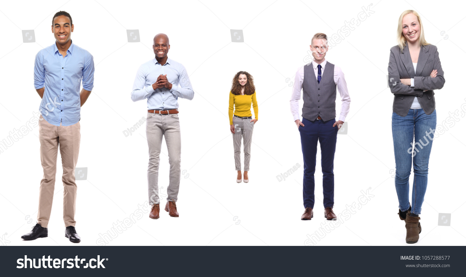 Group Five Different People Stock Photo 1057288577 | Shutterstock