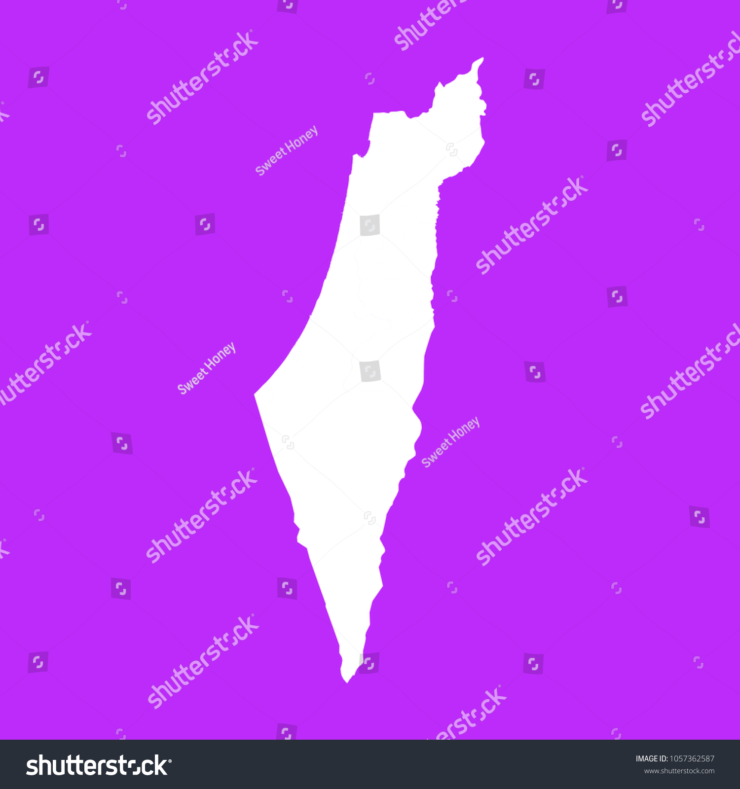 Palestine Mapwhite Map On Purple Background Stock Vector (Royalty Free ...