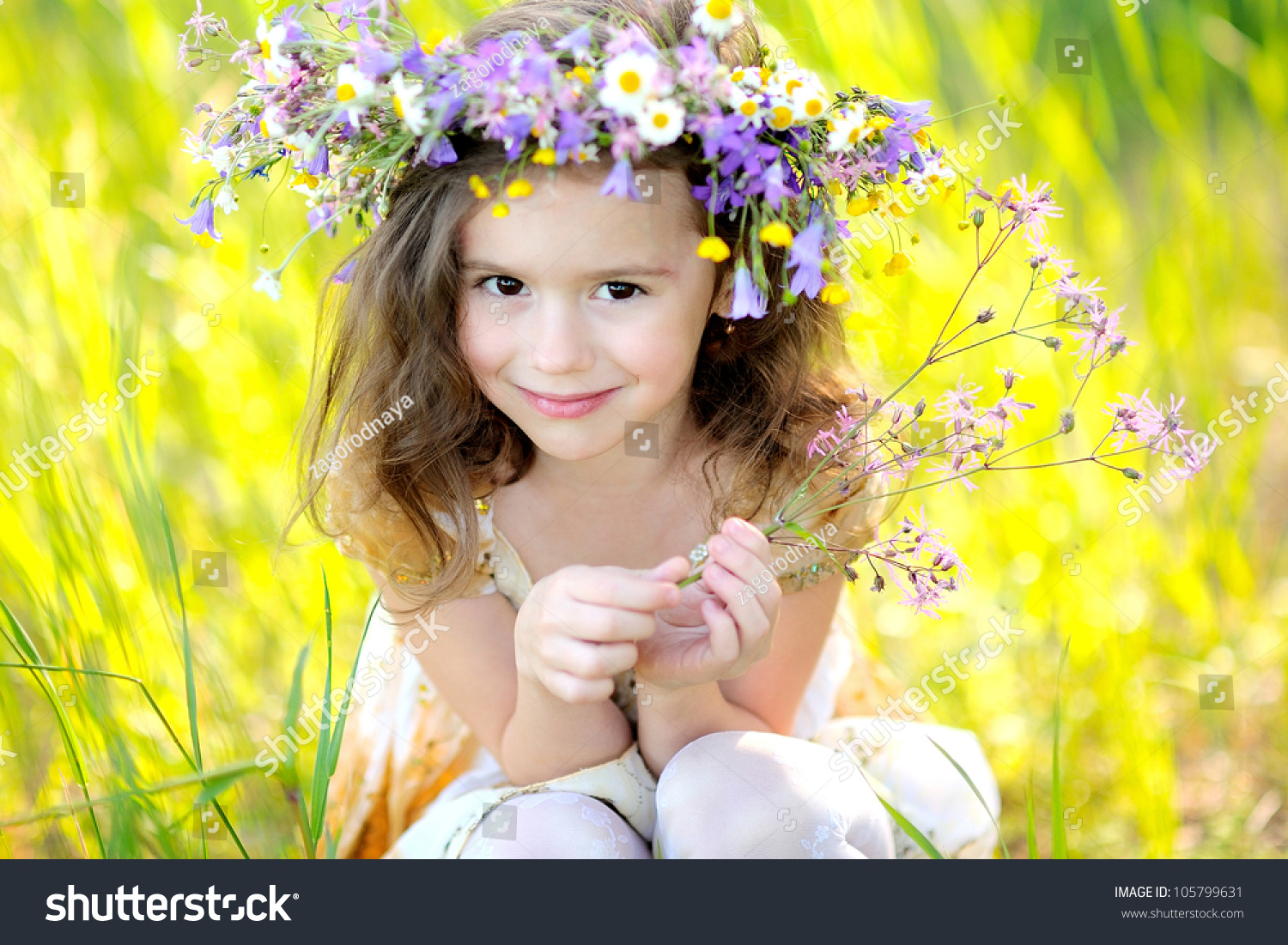 Portrait Little Girl Outdoors Summer Stock Photo 105799631 | Shutterstock