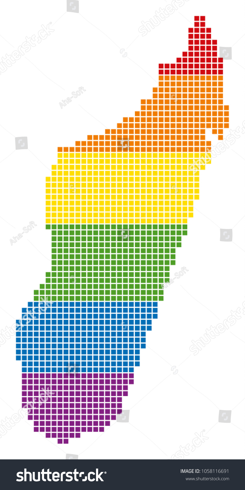 Pixel Lgbt Pride Madagascar Island Map Stock Vector Royalty Free 1058116691 Shutterstock 8779