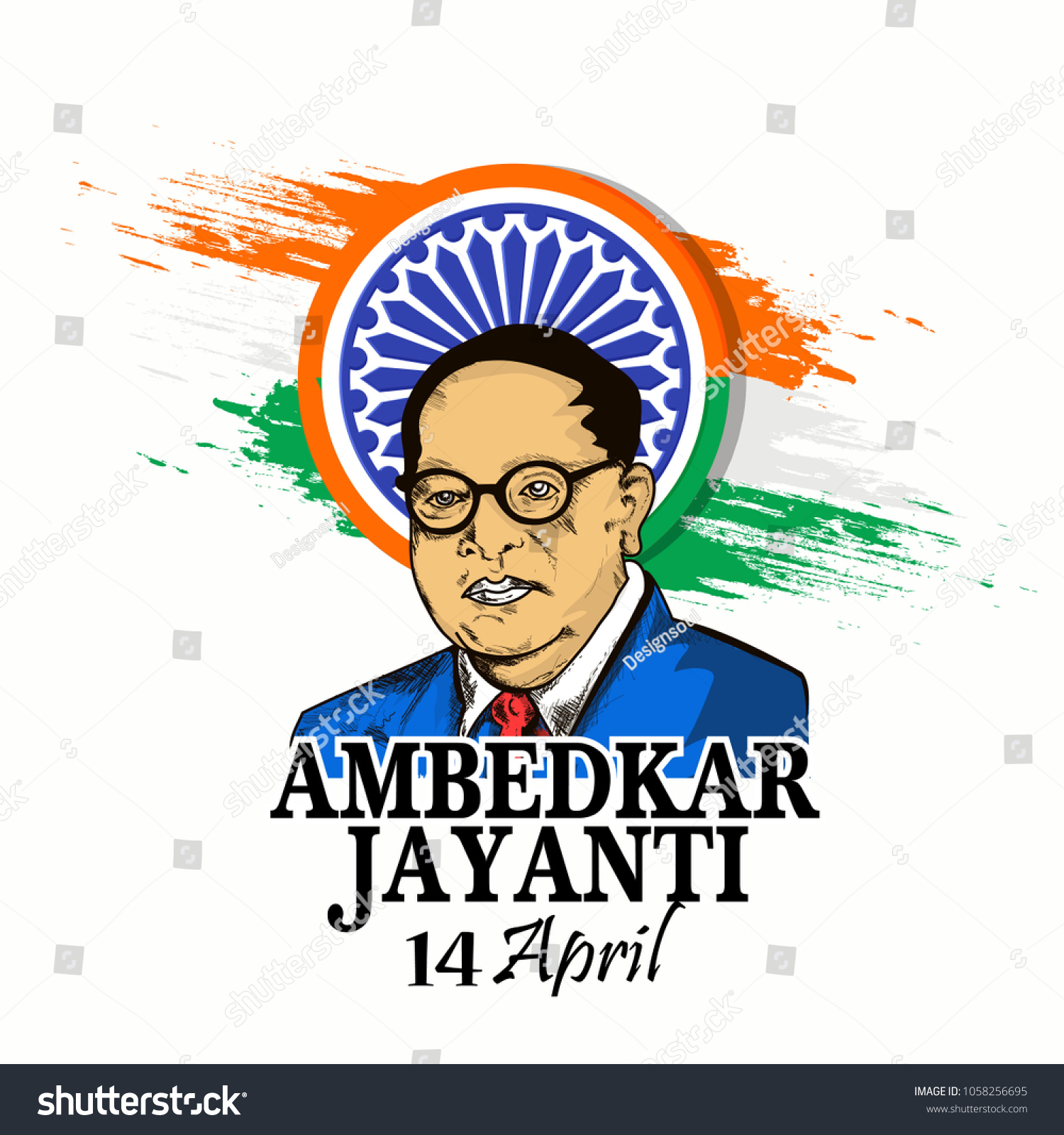 Ambedkar Jayanti Illustration Indian Freedom Fighter Stock Illustration ...