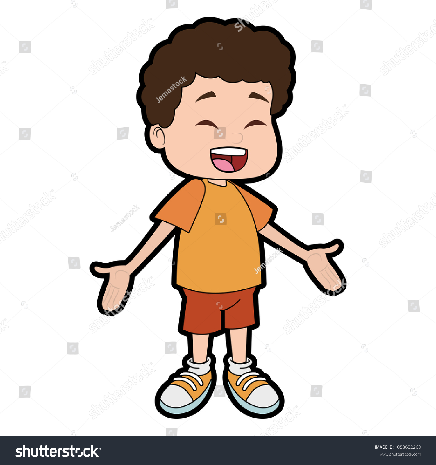 Cute Boy Cartoon Stock Vector (Royalty Free) 1058652260 | Shutterstock