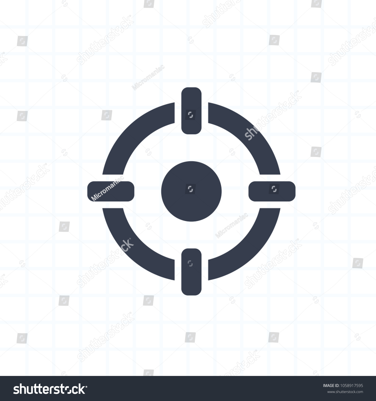 Crosshairs Segment Icons Professional Pixelaligned Icon 스톡 벡터로열티 프리