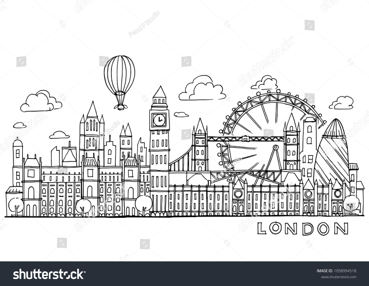 118 London Sketch Property Images, Stock Photos & Vectors | Shutterstock