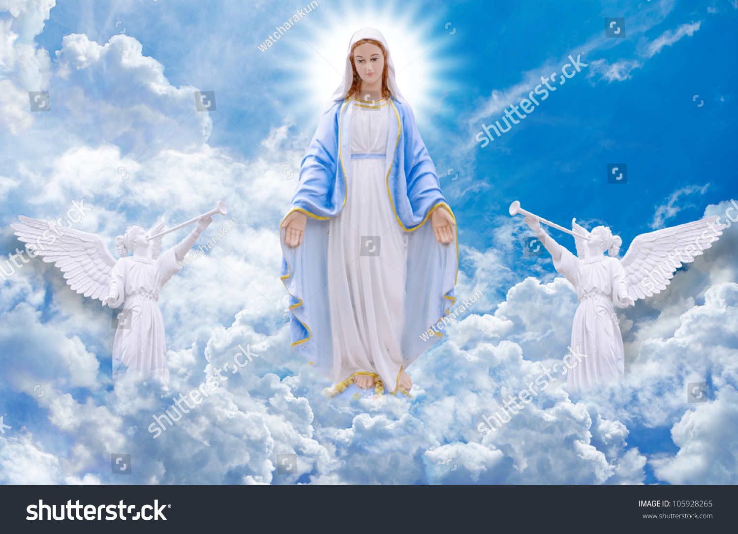 Virgin Mary In The Clouds