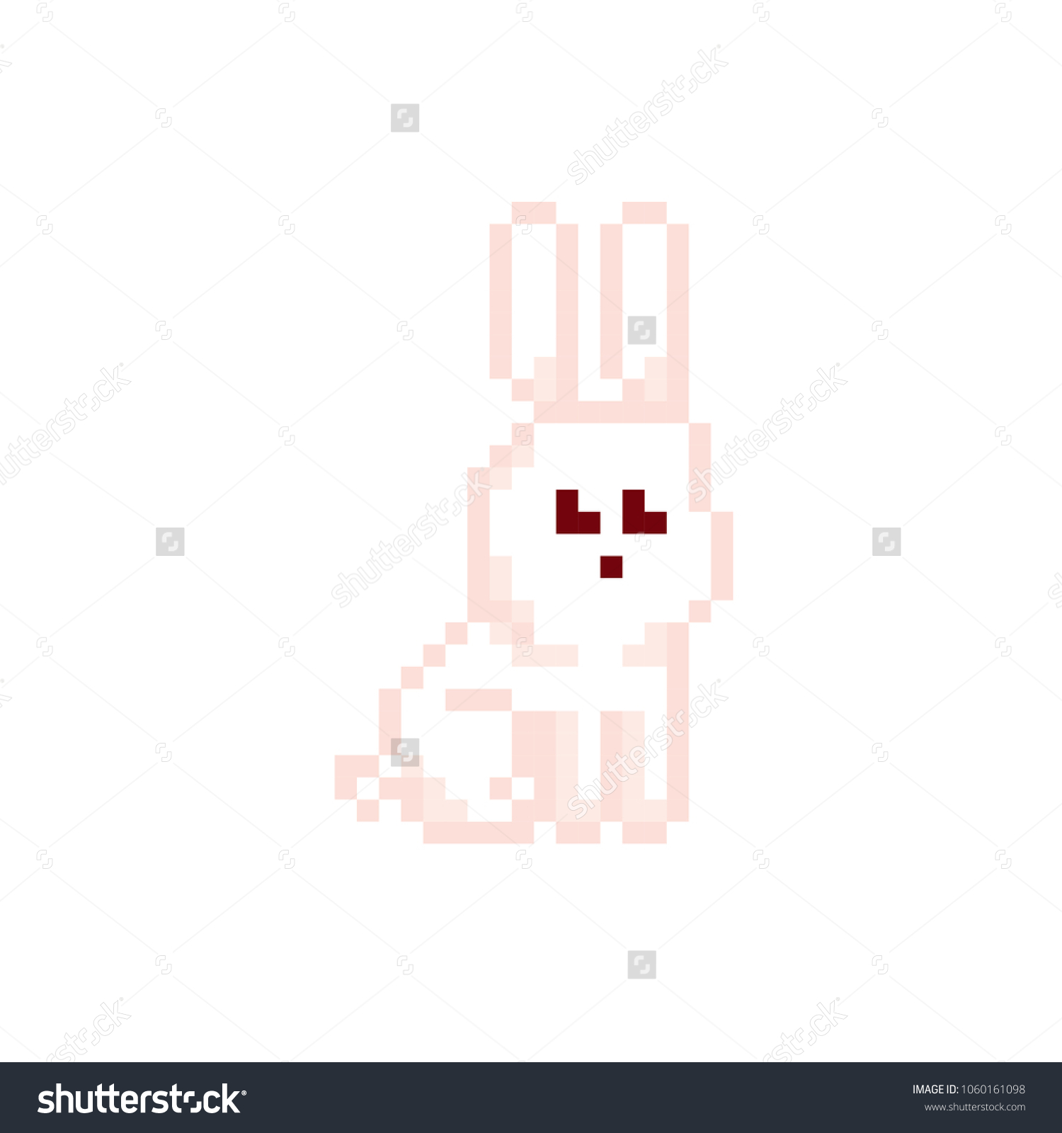 Rabbit Pixel Icon Pixel Art Old Stock Vector (Royalty Free) 1060161098 ...