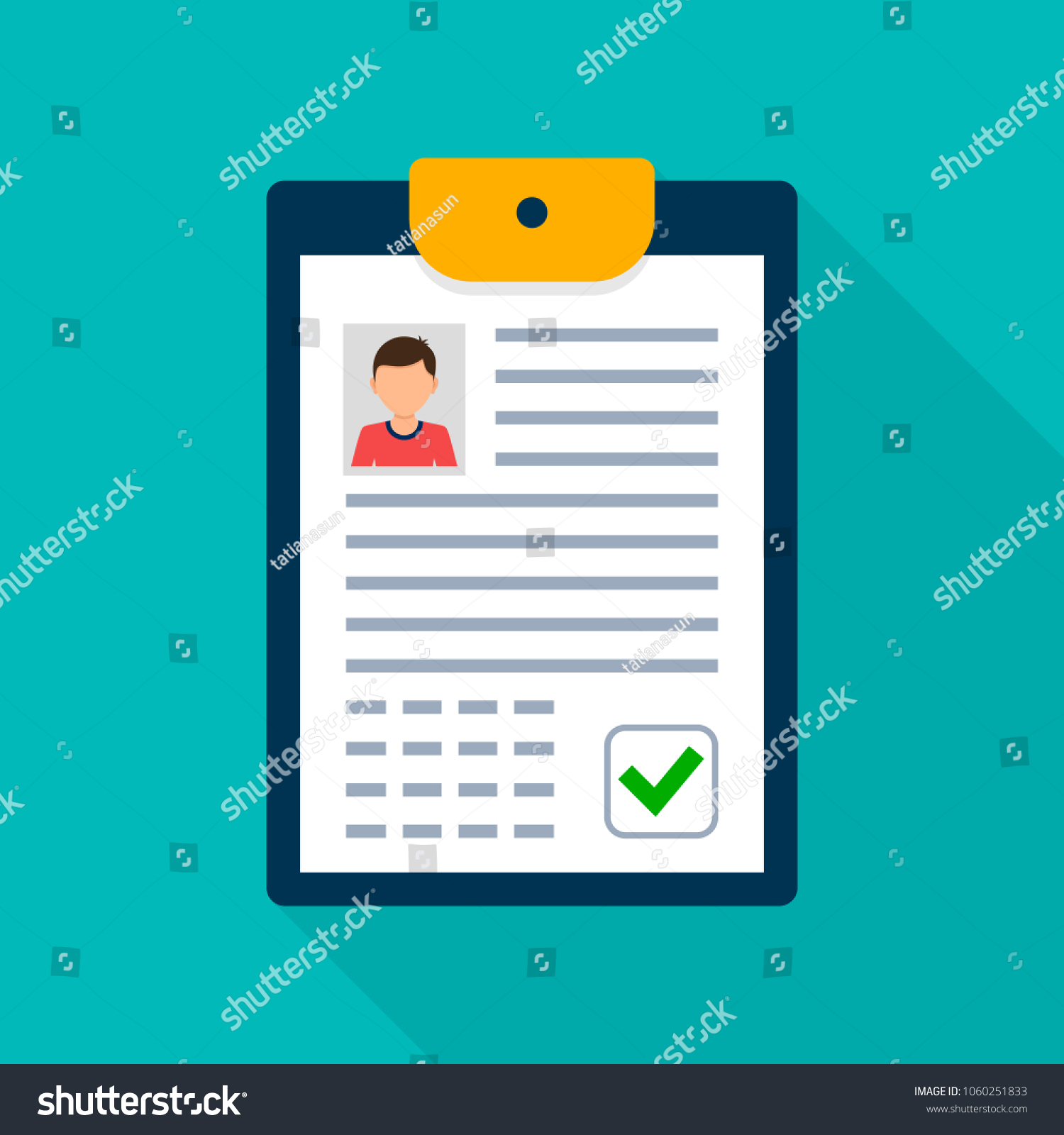 Clipboard Man Silhouette Illustration Approved Checklist Stock Vector ...