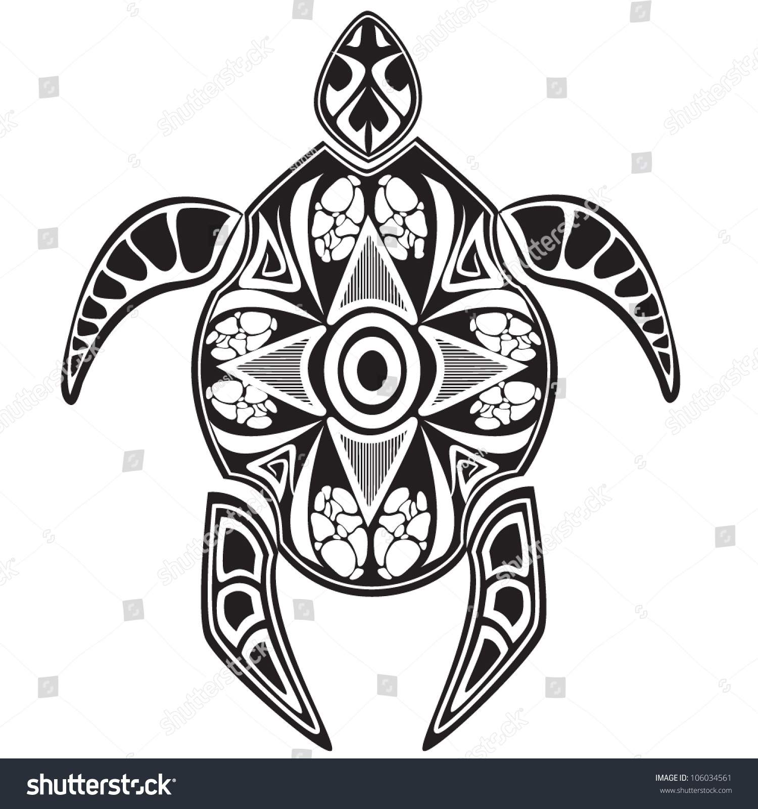 Turtles Maori Style Stock Vector (Royalty Free) 106034561 | Shutterstock