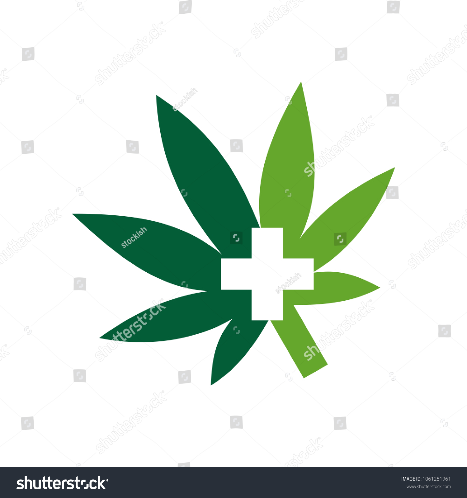 Cannabis Medical Logo Vector Marijuana Icon Stock Vector (Royalty Free ...