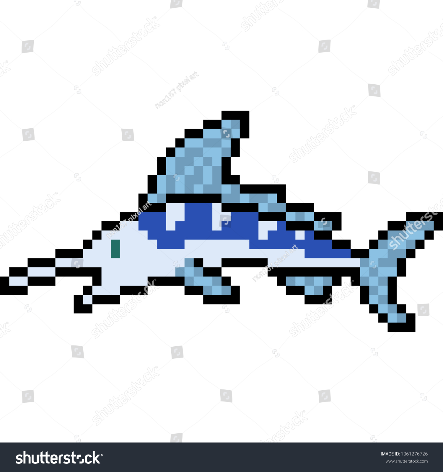Рыба меч пиксельная