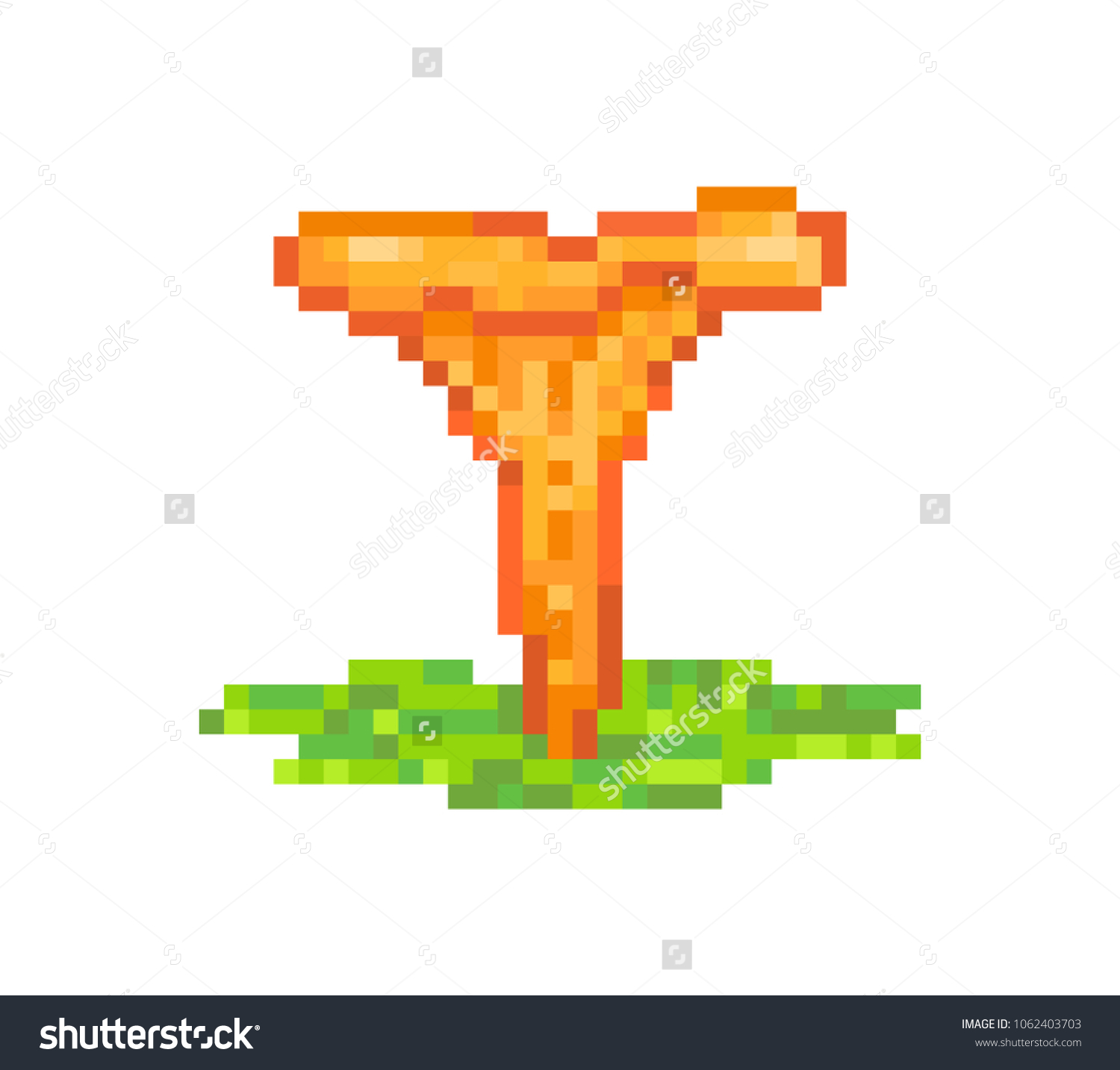 Пиксельное гриб без фона
