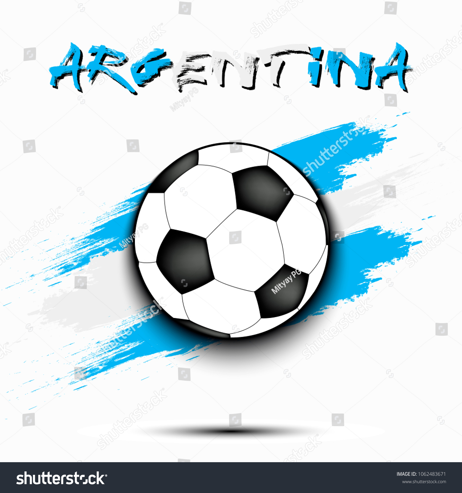 Soccer Ball On Background Argentina Flag Stock Vector (Royalty Free ...