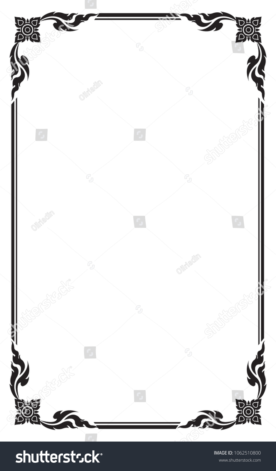 Decorative Frame Border Design Greeting Card Stock Vector (Royalty Free ...