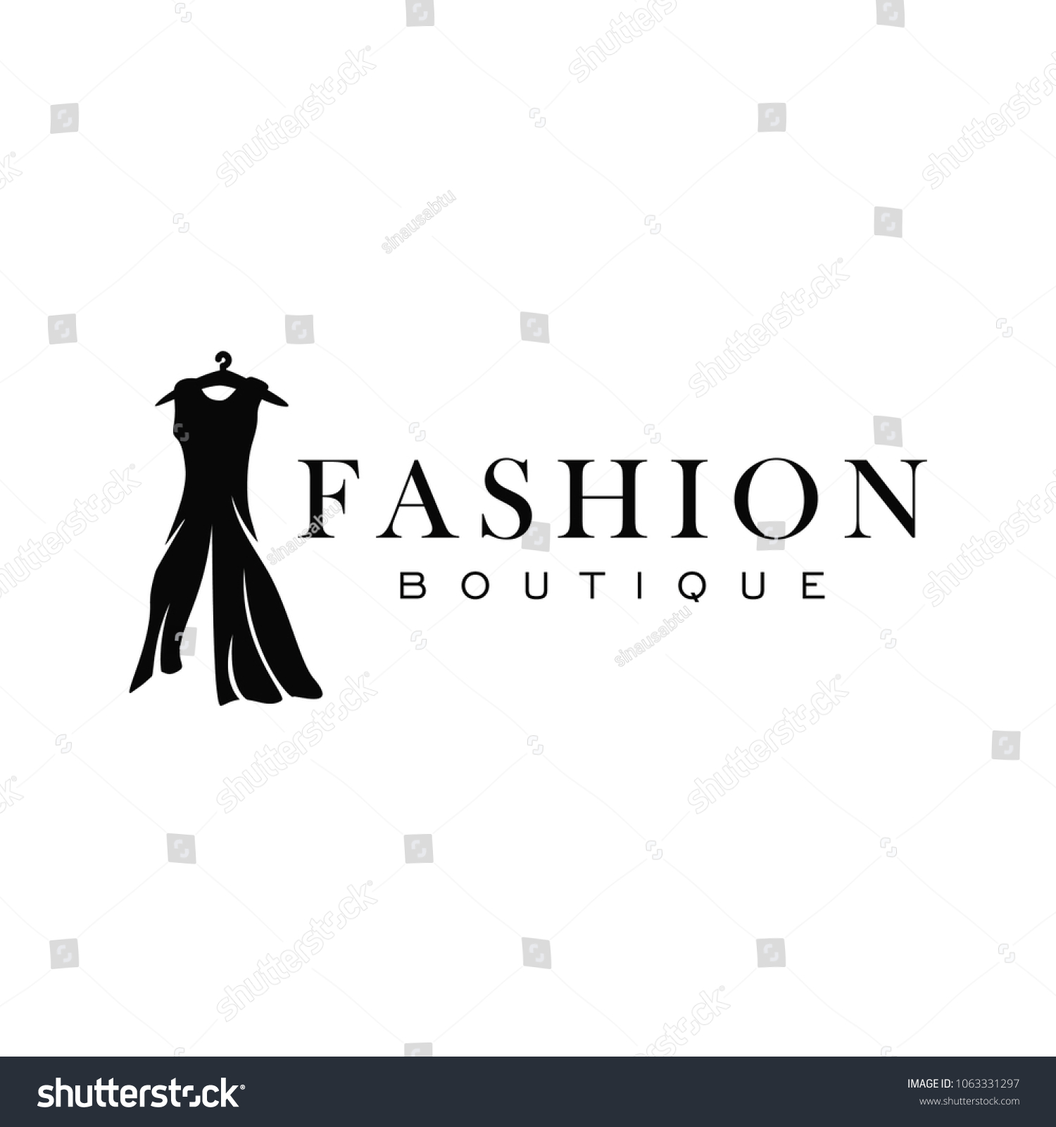 Dress Logo Design Template Stock Vector (Royalty Free) 1063331297 ...