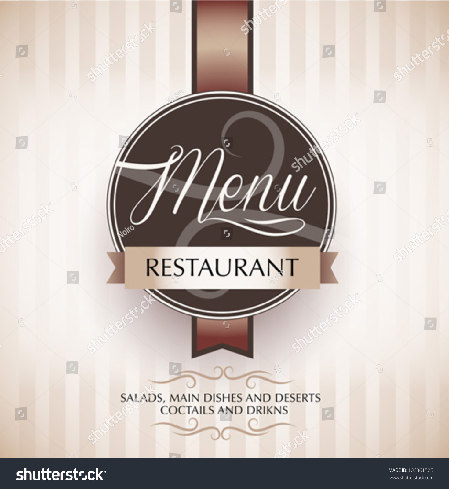 Restaurant Menu Design Template Vector Stock Vector (Royalty Free
