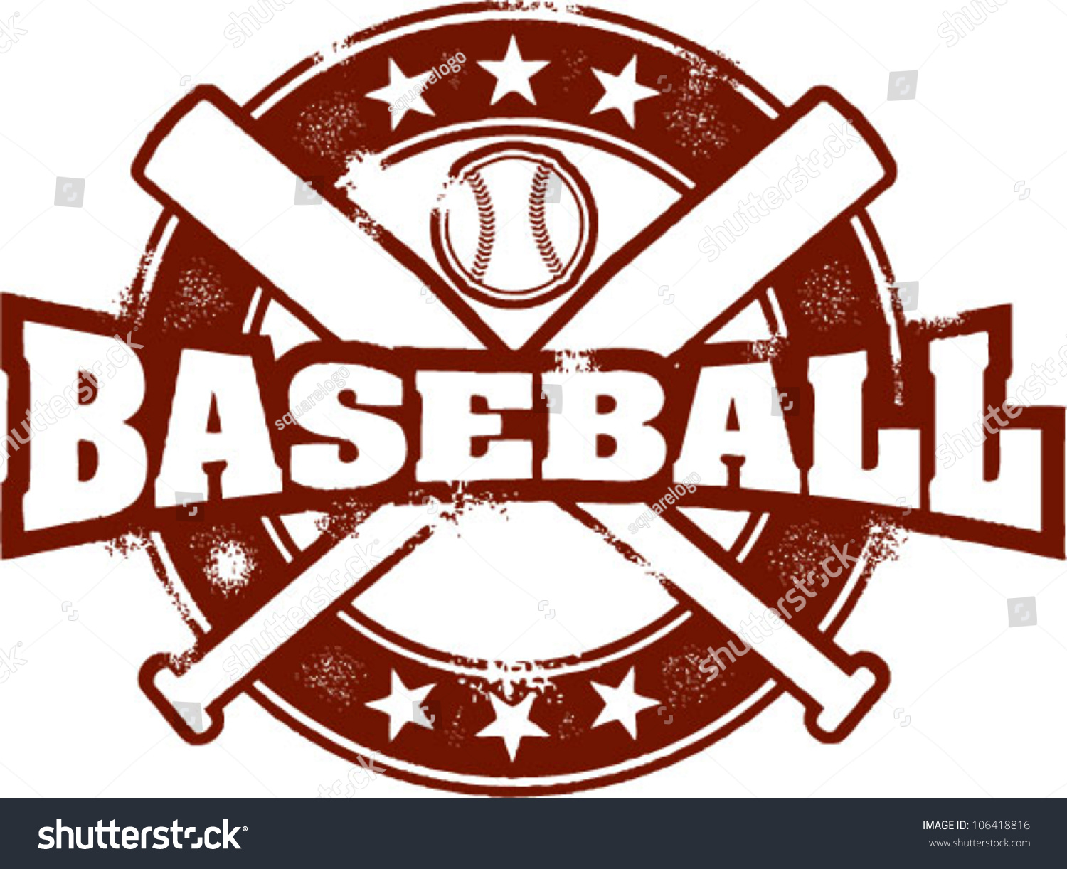 Vintage Style Baseball Stamp Stock Vector (Royalty Free) 106418816 ...