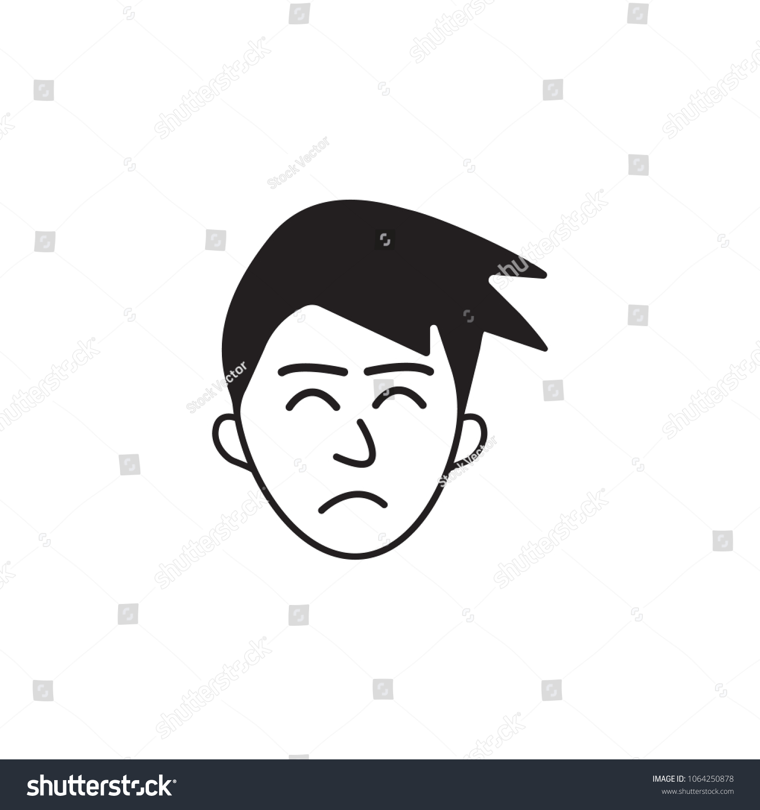 Disgust On Face Icon Element Human Stock Vector (Royalty Free ...