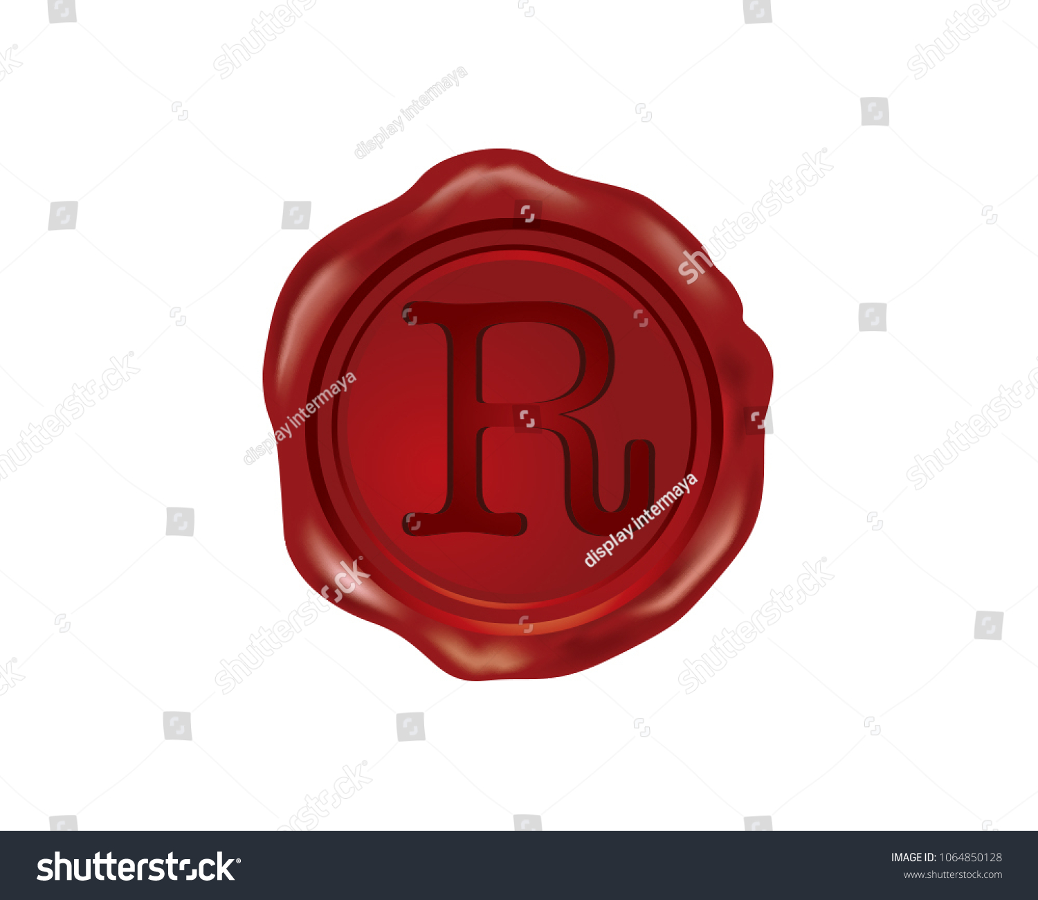 Wax Seal Alphabet R Letter Stamp Stock Vector (Royalty Free) 1064850128 ...