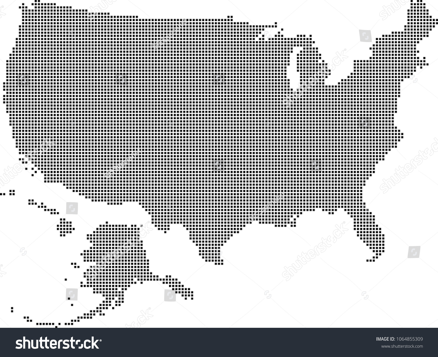 United States America Map Dots Vector Stock Vector (Royalty Free ...