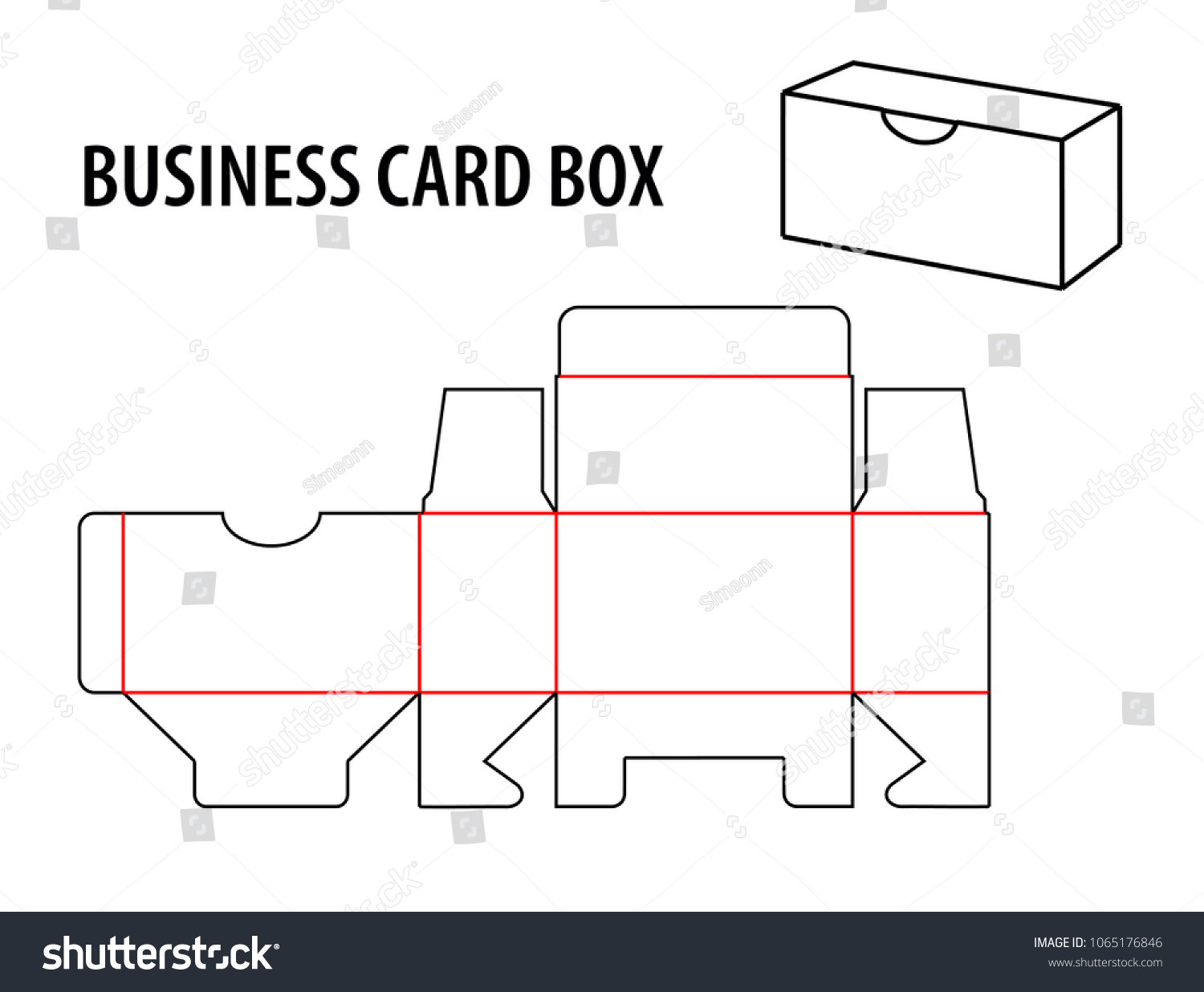 business card box template free download