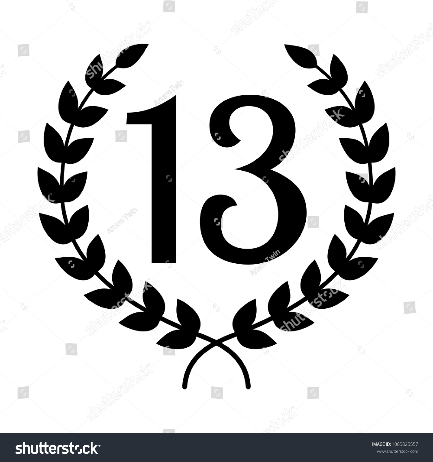 Цифра 13 красивая