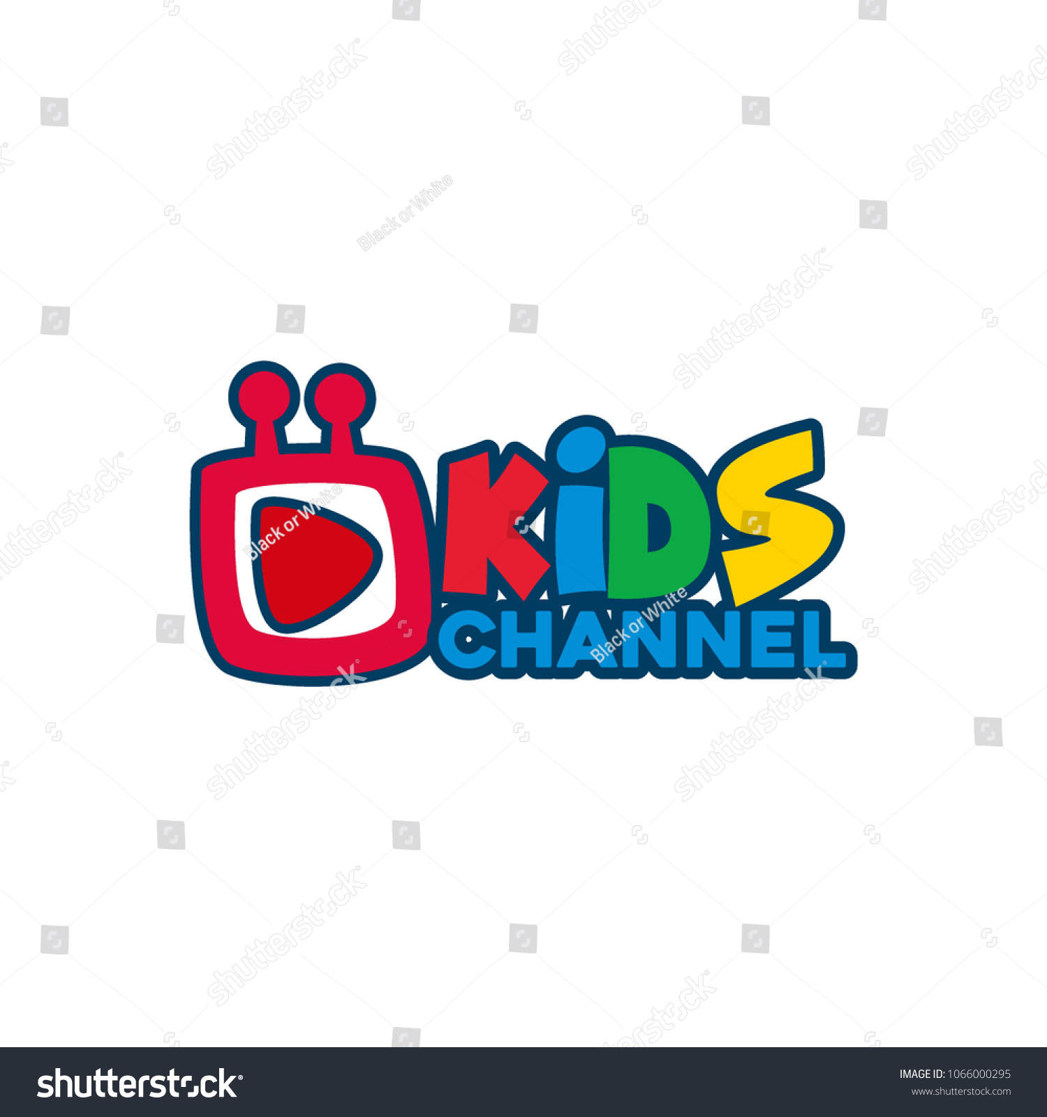 Kids Channel Logo Design Stock Vector (Royalty Free) 1066000295 ...