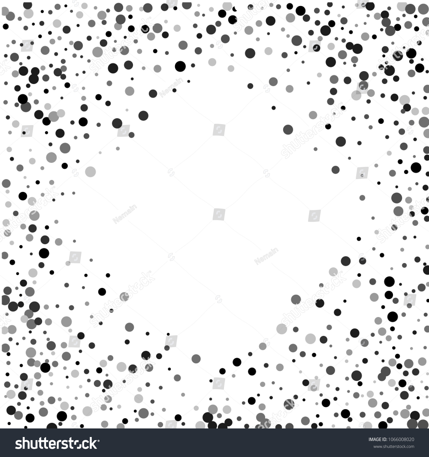 Vector Blackwhite Confetti On Transparent Background Stock Vector ...