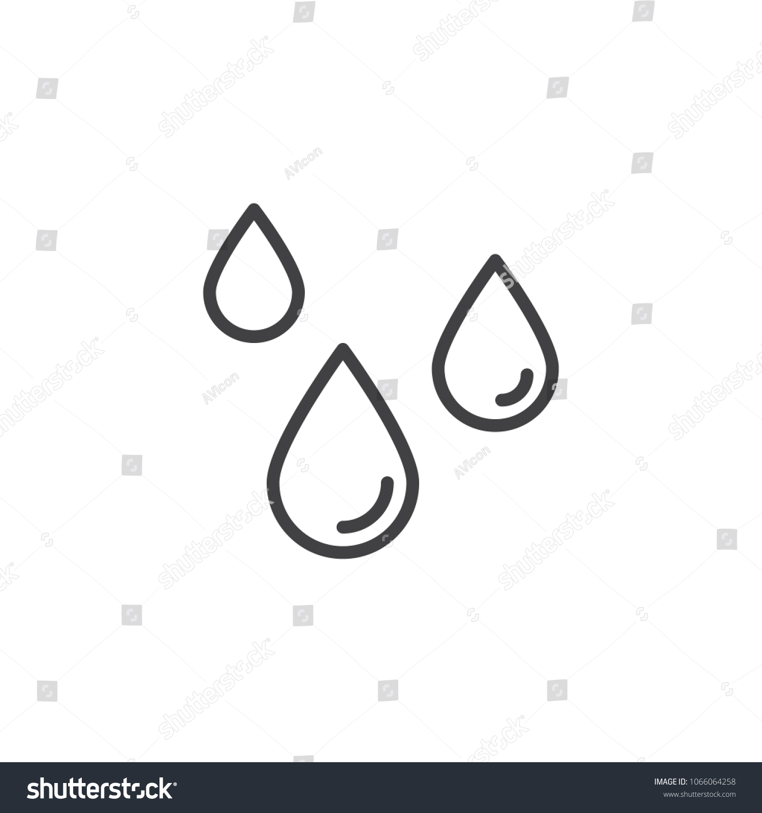 Water Drop Outline Icon Linear Style Stock Vector (Royalty Free ...