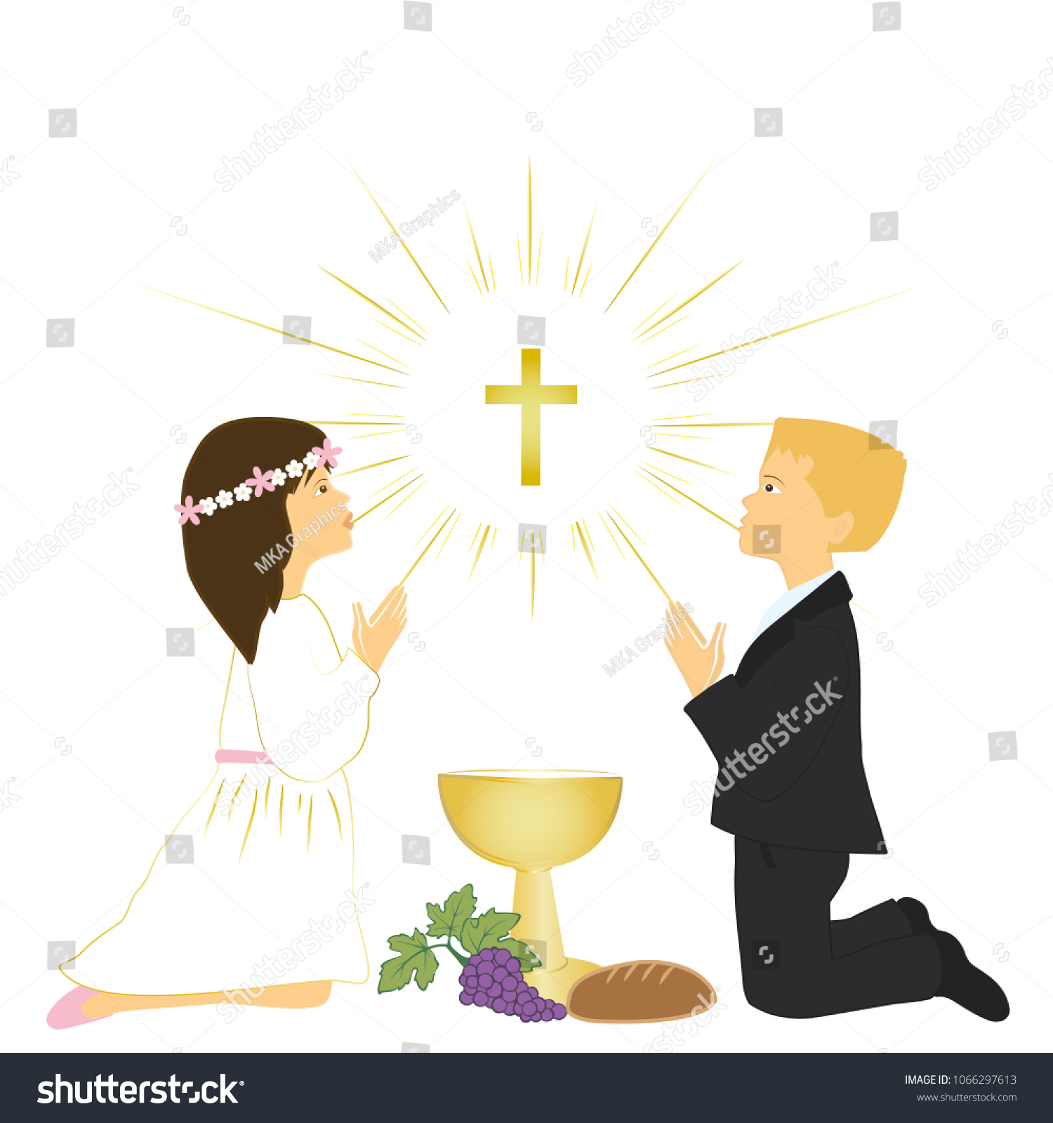 receiving the eucharist clipart