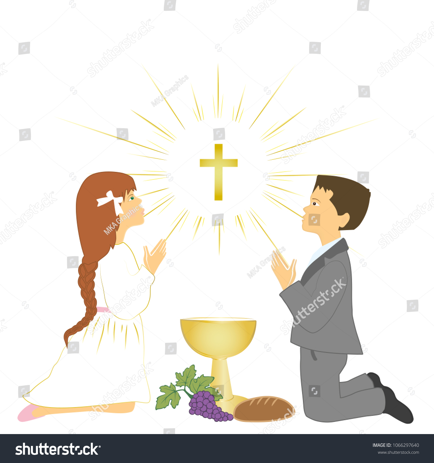 receiving the eucharist clipart