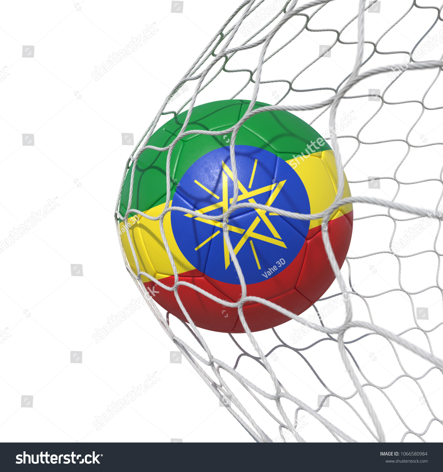 Ethiopia Ethiopian Flag Soccer Ball Inside Stock Illustration ...