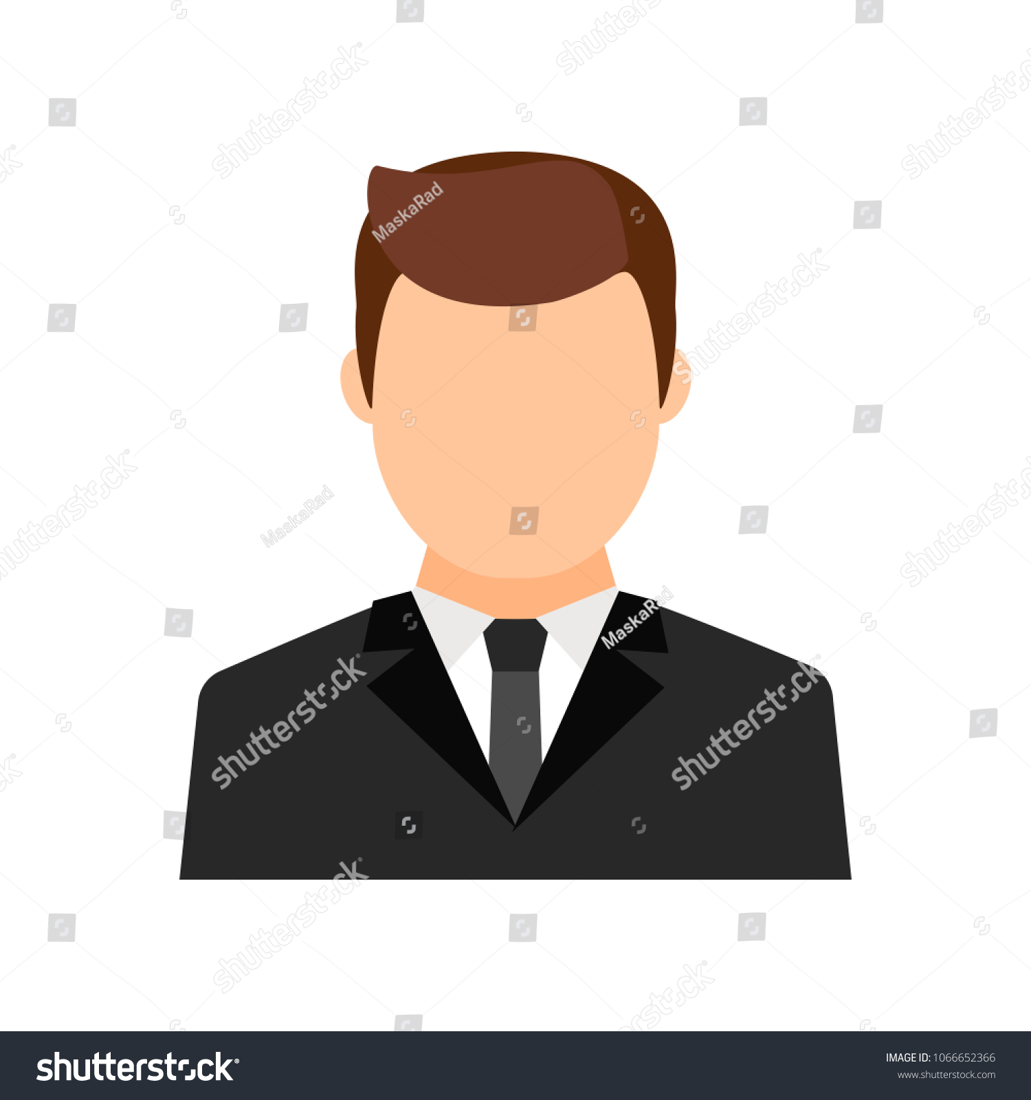 Avatar Portrait Man Without Face Suit Stock Vector (Royalty Free ...