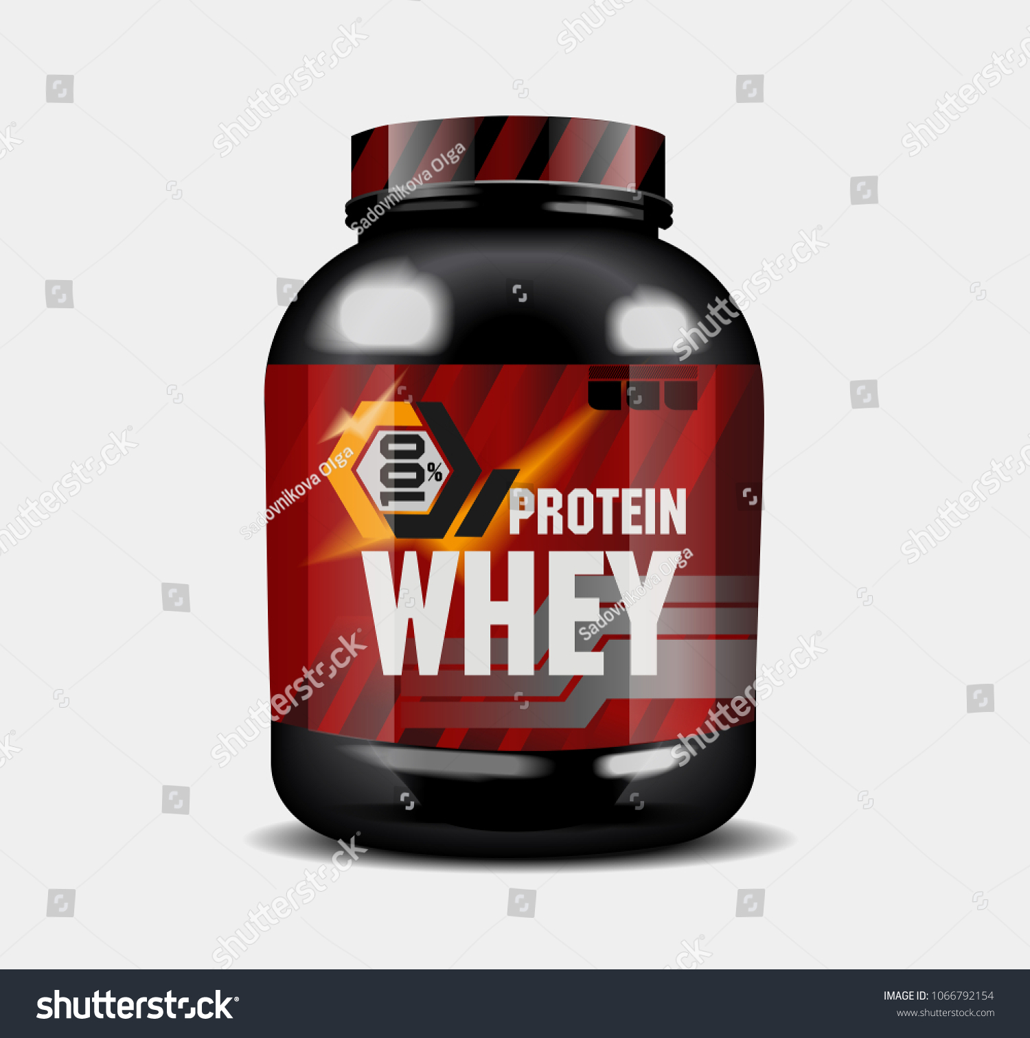 Sports Nutrition Protein Whey Abstract Model Stock Vector (Royalty Free ...