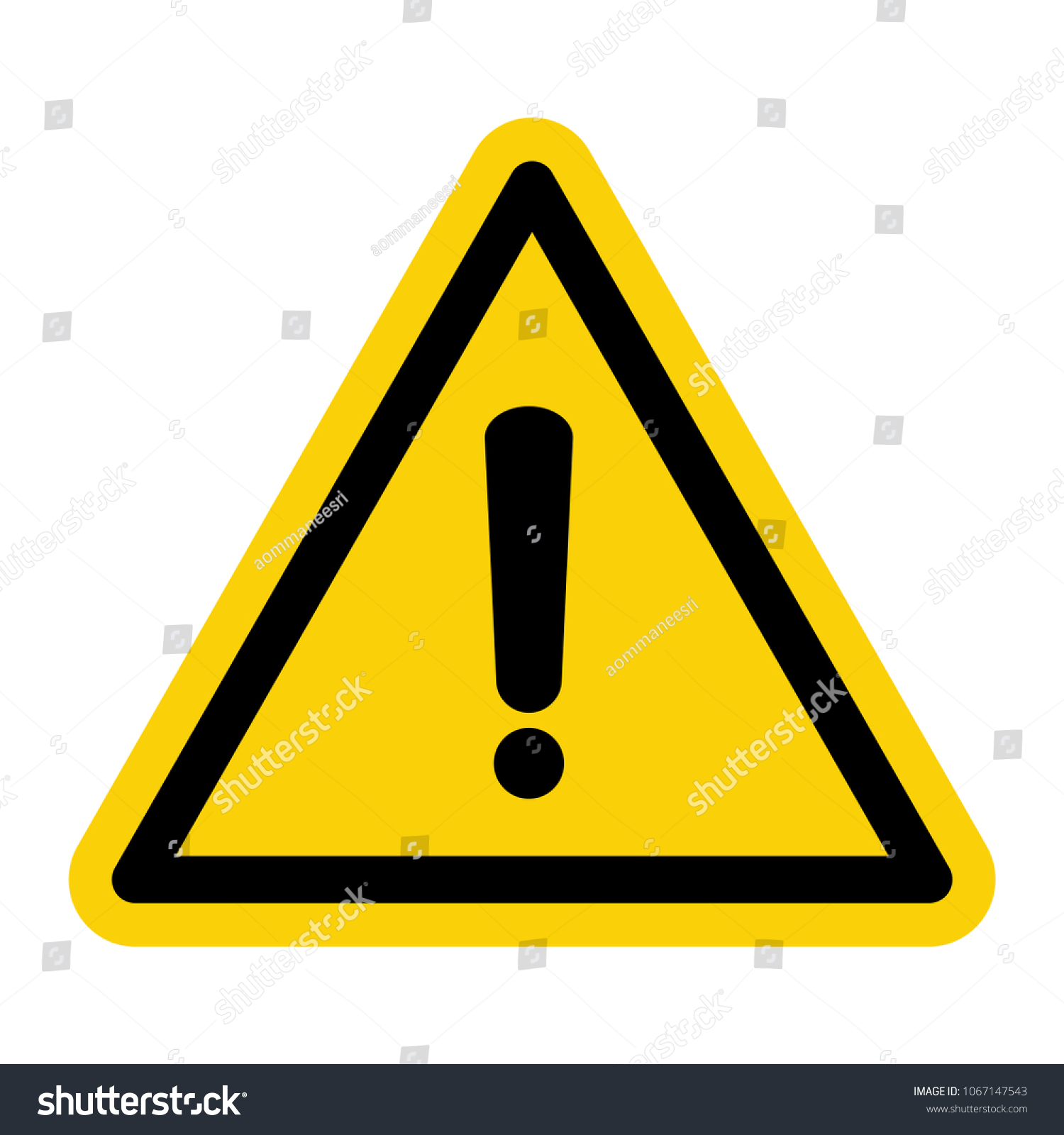 Black Hazard Warning Icon Danger Warning Stock Vector (Royalty Free) 1067147543 Shutterstock