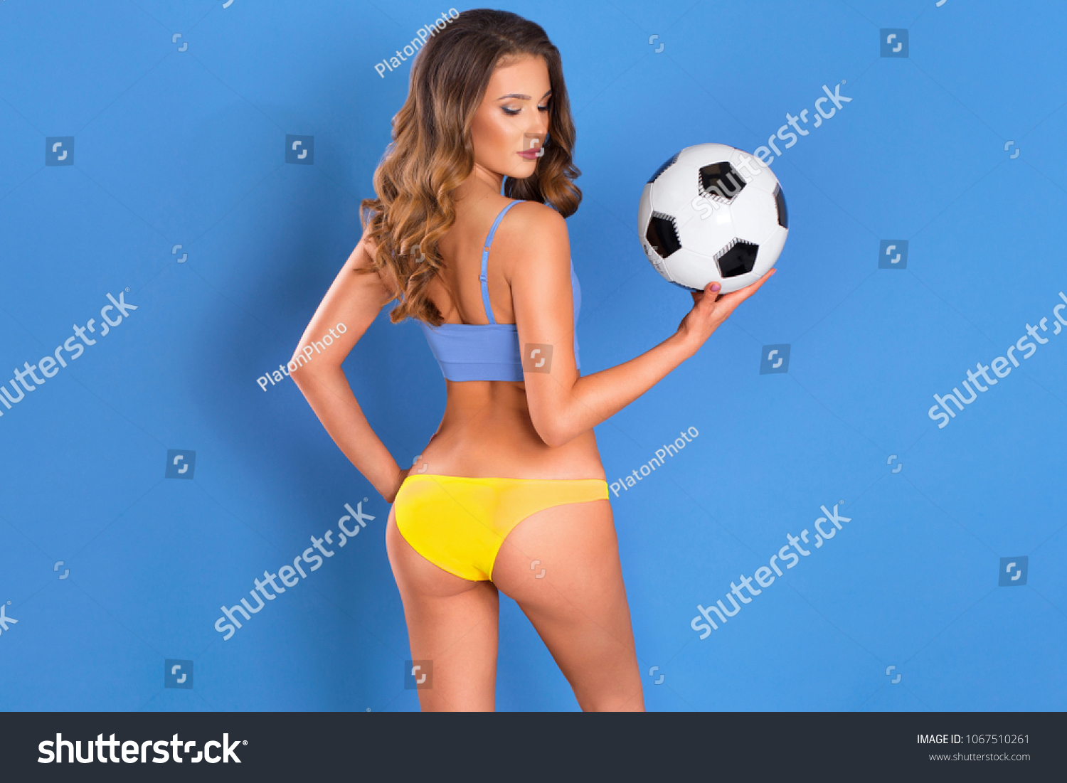 Sexy Cheerleader Soccer Ball Stock Photo Shutterstock