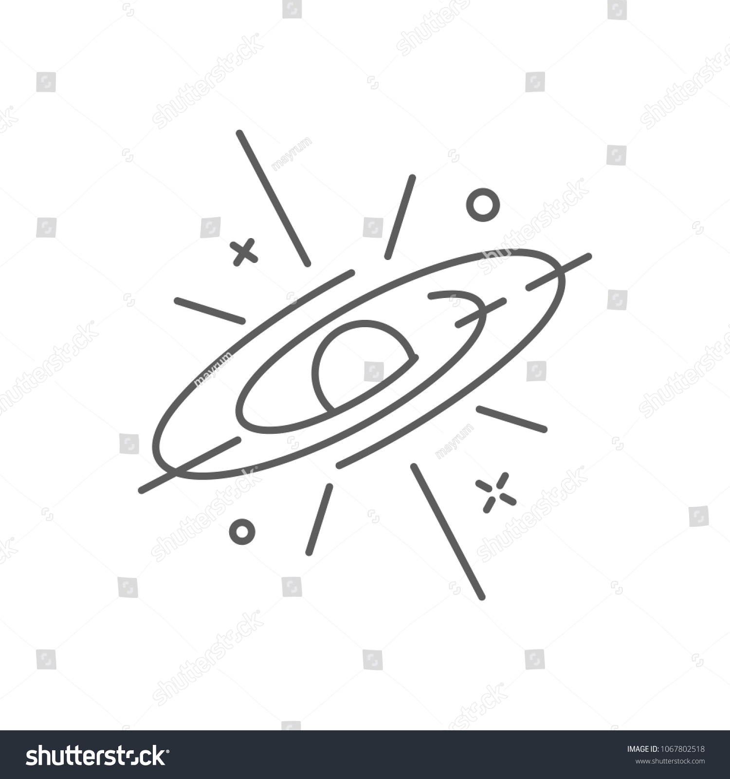 Supernova Icon Space Logo Outline Style Stock Vector (Royalty Free ...