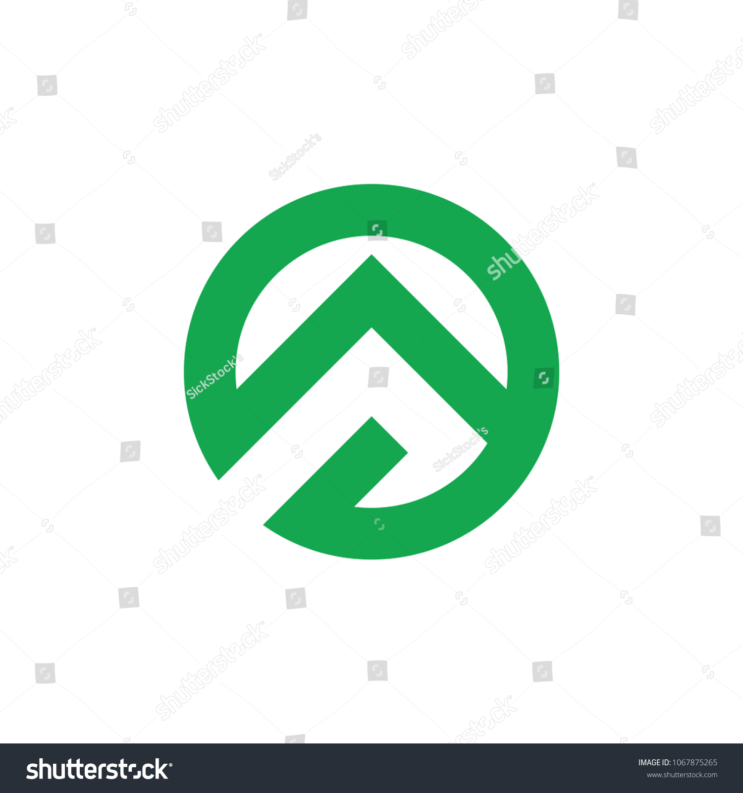 Green Mountain Circle Logo Stock Vector (Royalty Free) 1067875265 ...