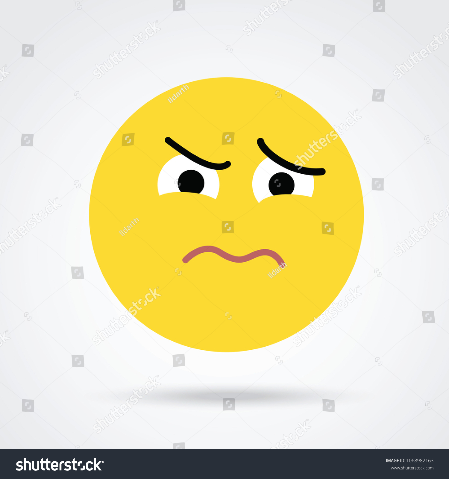 Insult Emoticon White Background Yellow Smile Stock Vector (Royalty ...