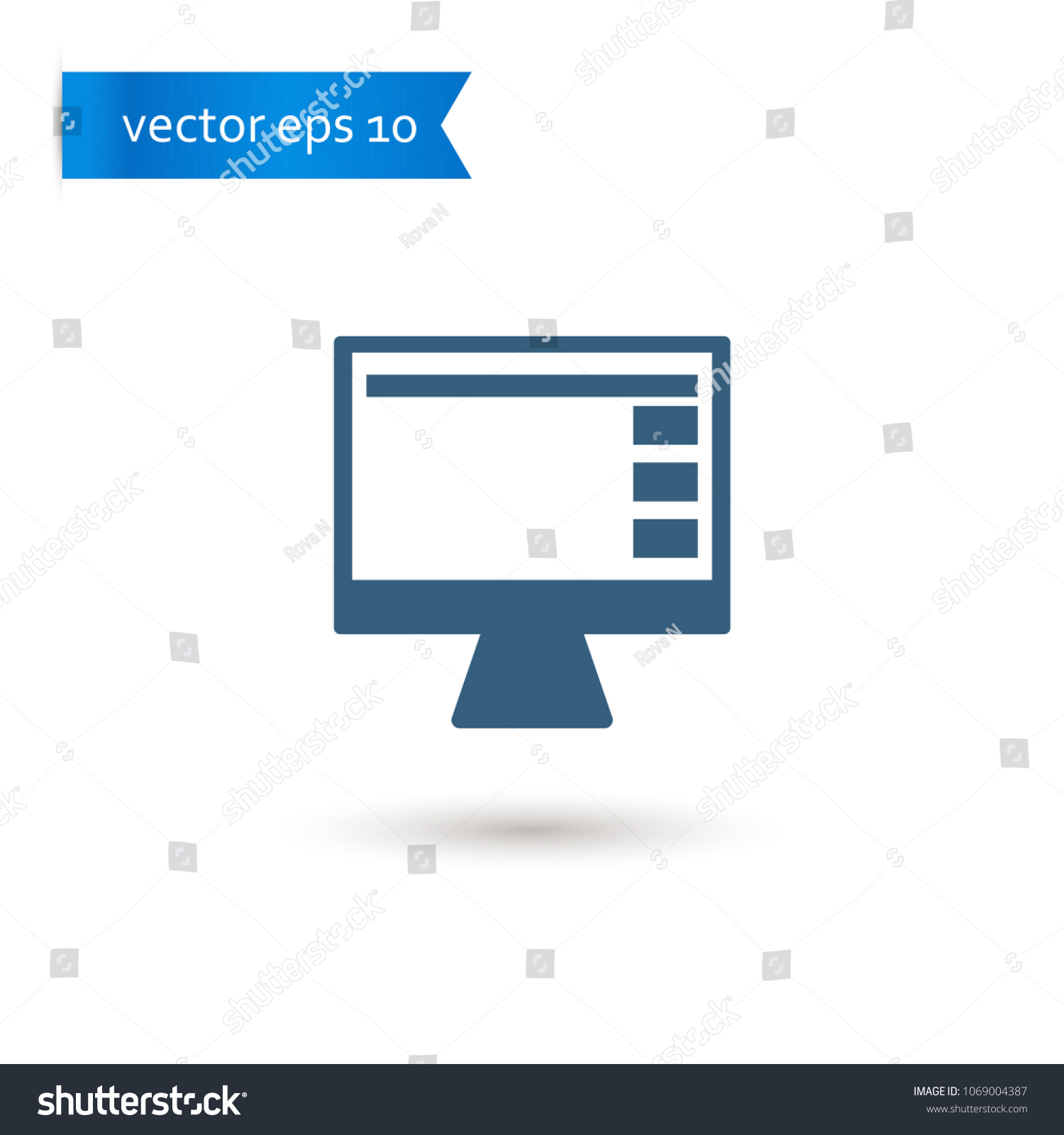 Computer Computer Icon Sign Design Vector Stock Vector (Royalty Free ...