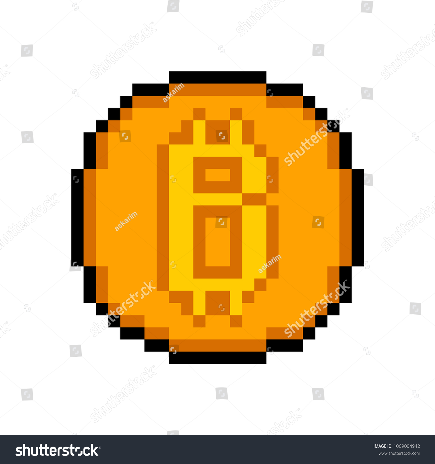 Монета пиксель арт