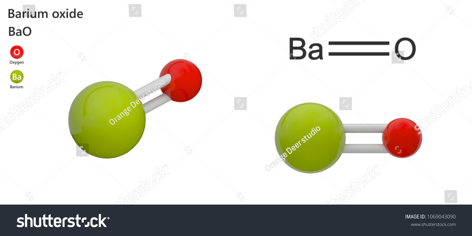 Barium Oxide Molecular Formula Bao White Stock Illustration 1069043090 ...