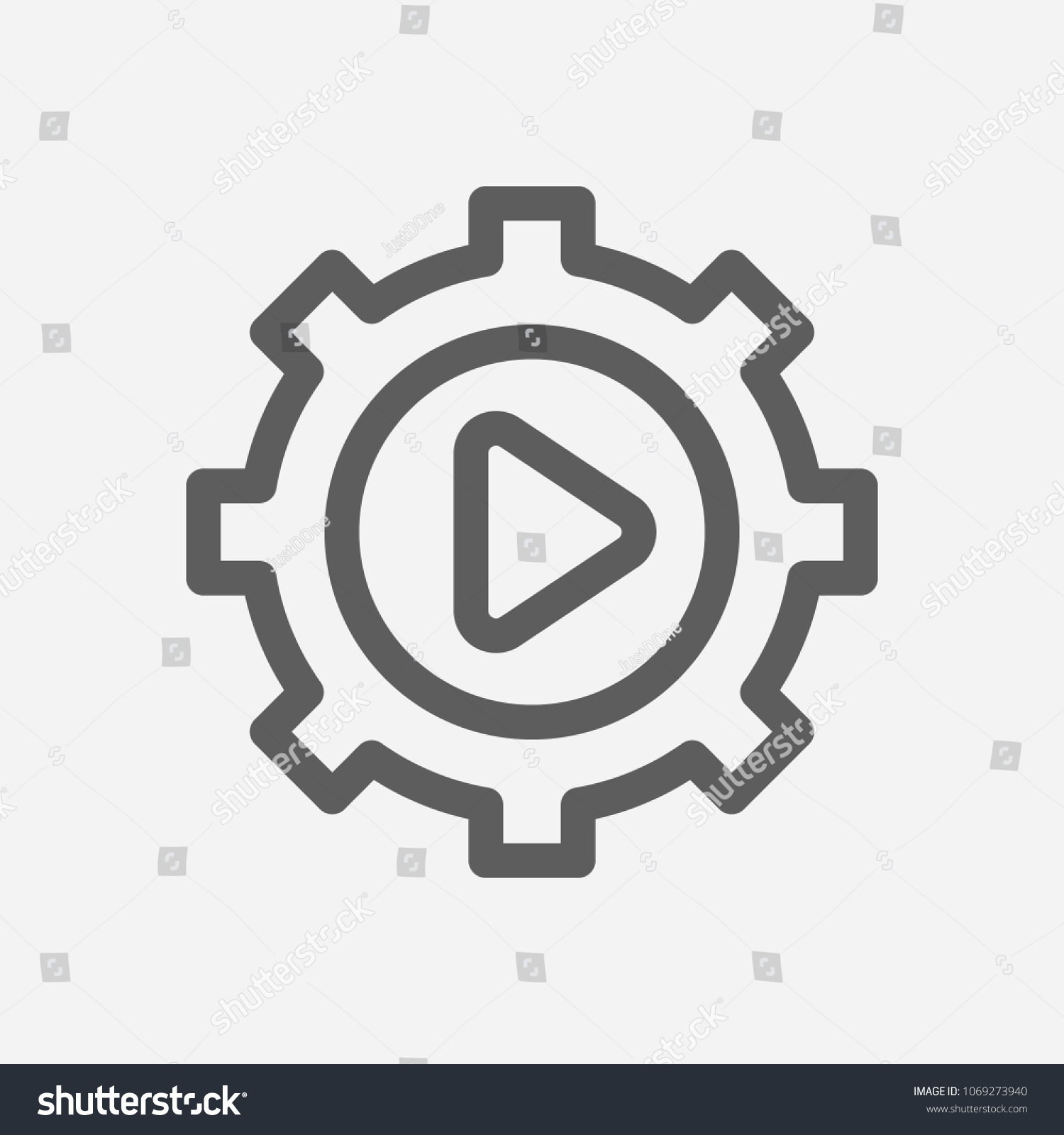 Execution Icon Line Symbol Isolated Vector Stock Vector (Royalty Free ...