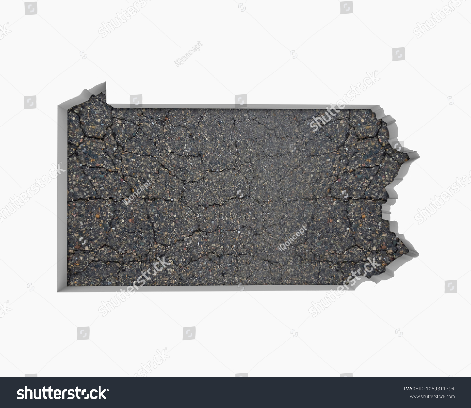 Pennsylvania Pa Road Map Pavement Construction Stock Illustration   Stock Photo Pennsylvania Pa Road Map Pavement Construction Infrastructure D Illustration 1069311794 