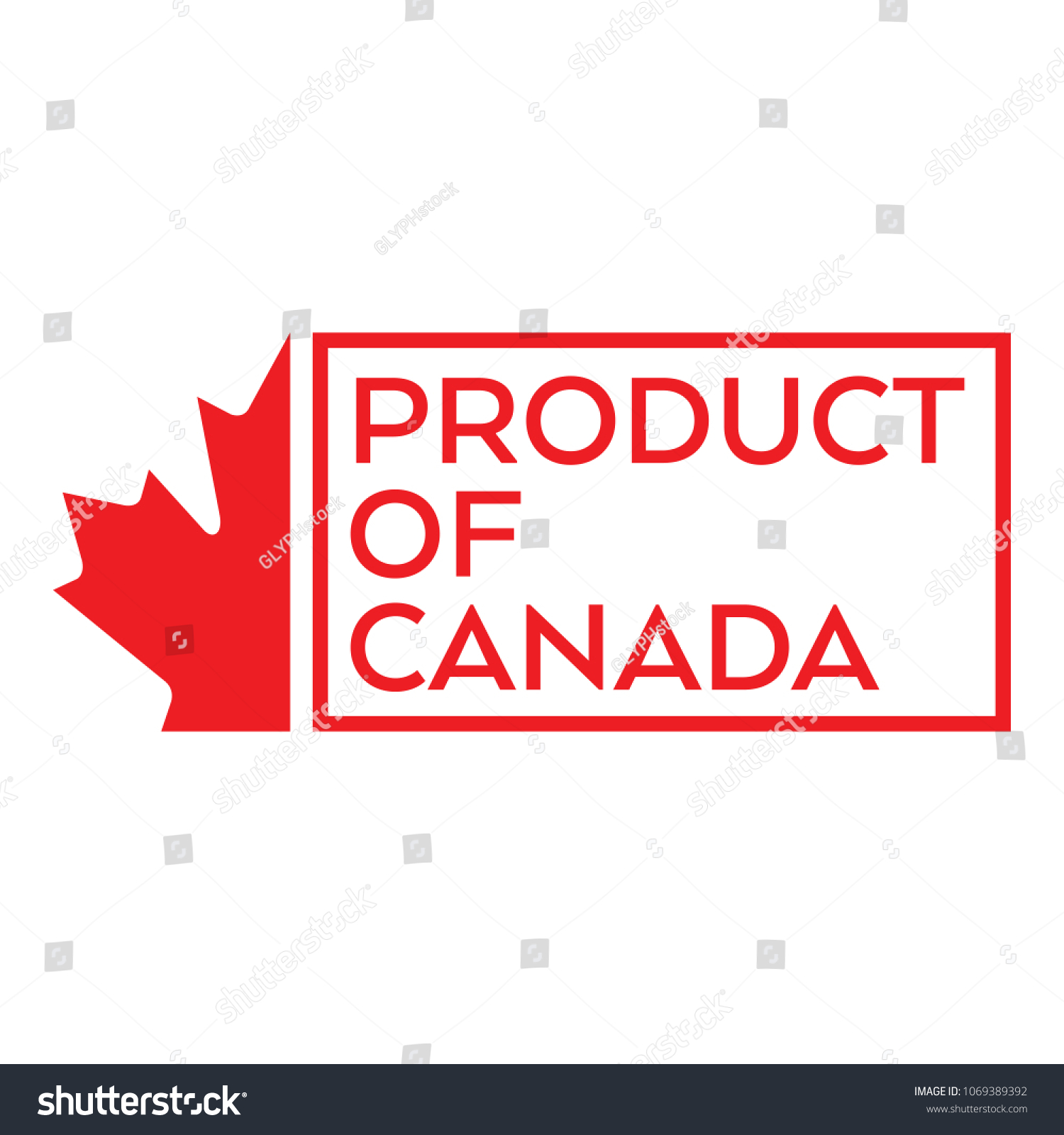 Simple Product Canada Stamp Half Vector Stock Vector (royalty Free 