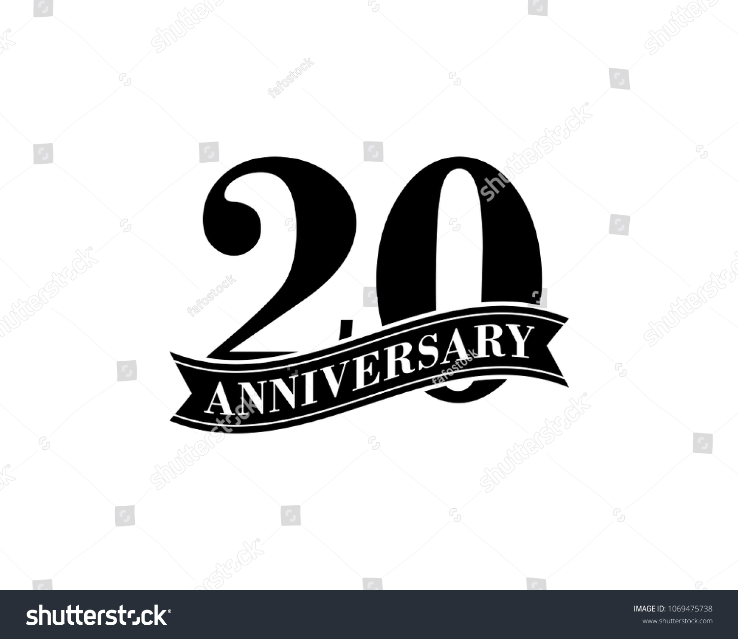 20 Years Anniversary Vector Logo Design Stock Vector (Royalty Free ...